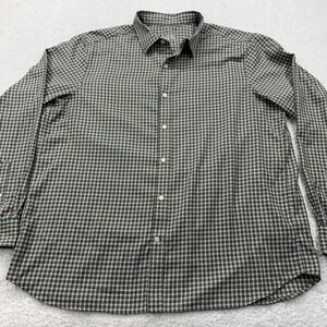 Vineyard Vines OTG Brushed Twill Plaid Button Down Shirt Men's XL Green Tan Blue